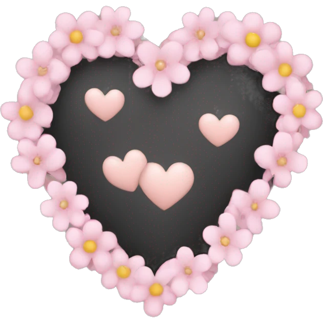 Light pink heart with flowers  emoji