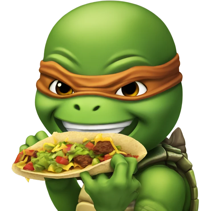 Ninja turtle eating taco  emoji