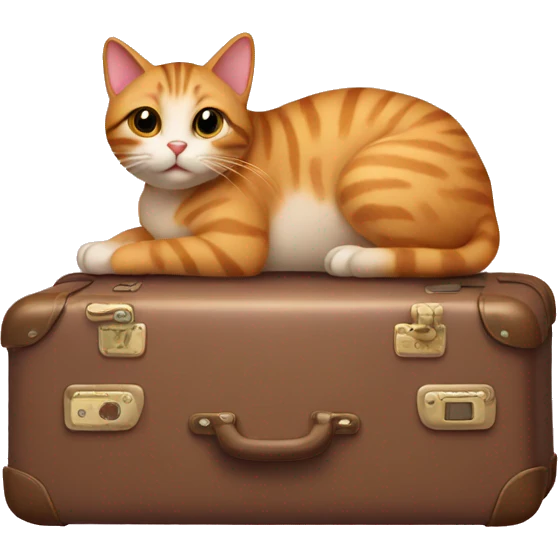 Cat in suitcases  emoji