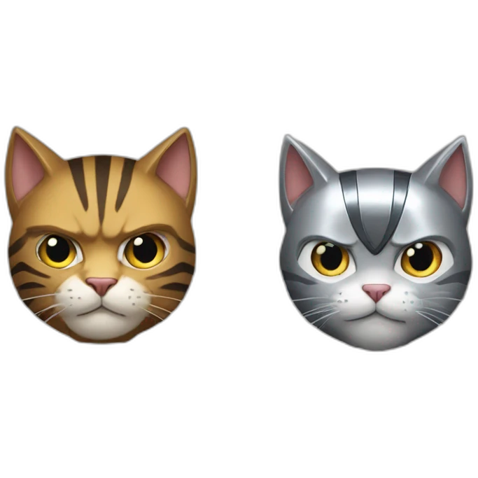 Iron cat versus Thor cat emoji