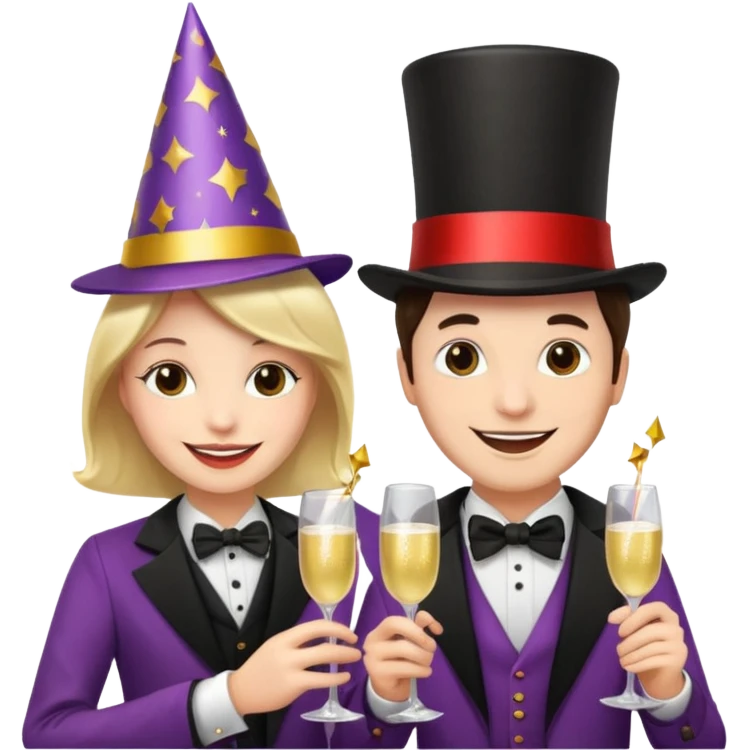 magician couple celebrat his birthday  emoji