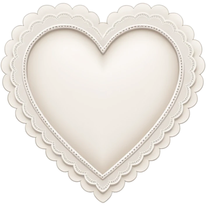 white heart with a lace border emoji