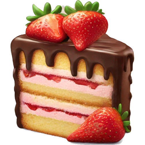 cake with strawberry emoji