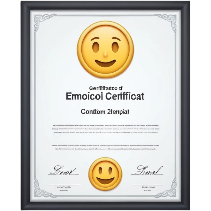 white certificate emoji