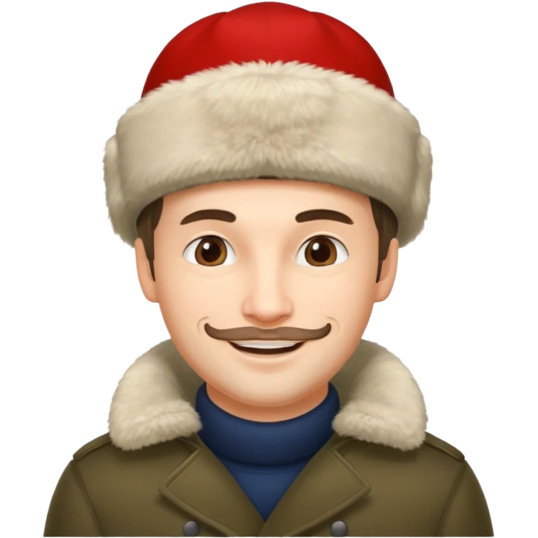 russian man with ushanka emoji