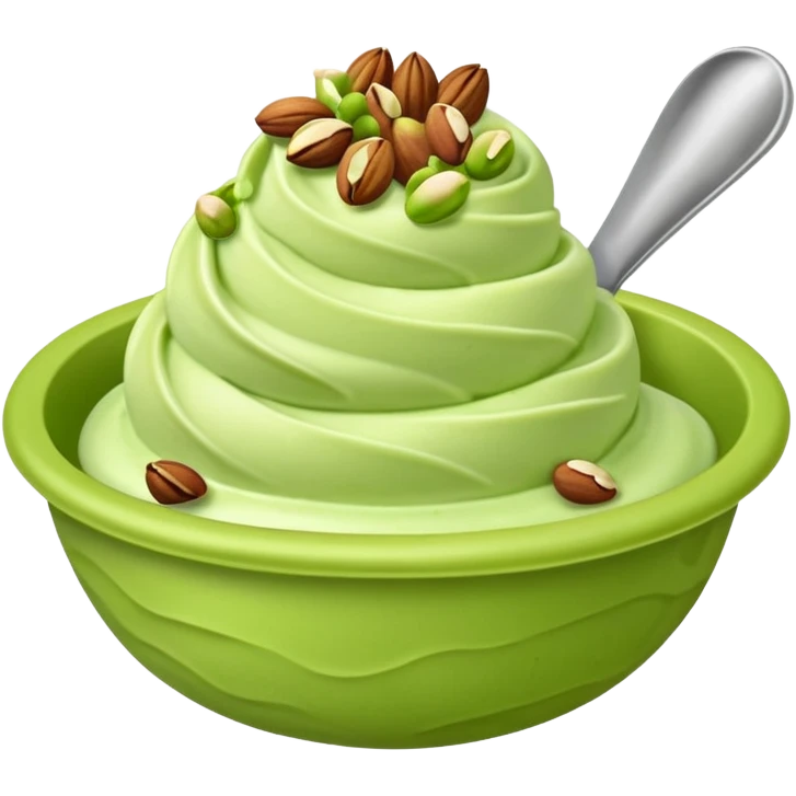 gelato con penna e pistacchio  emoji