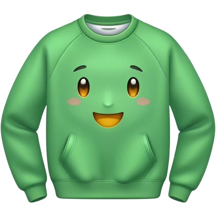 Sweat shirt green, remove lines on middle emoji