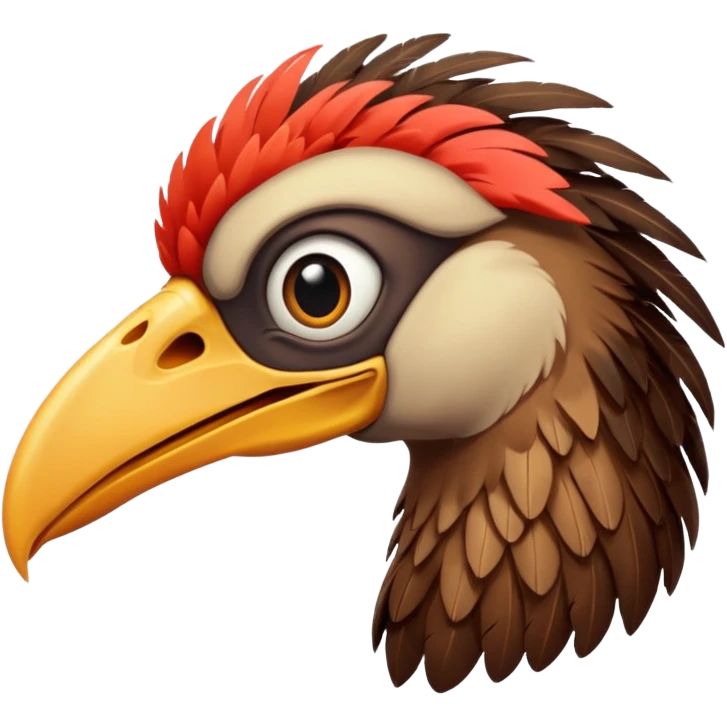 terror bird with long scary beak emoji