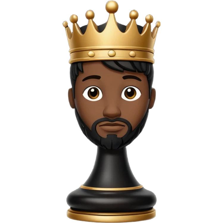 Black king of chess emoji