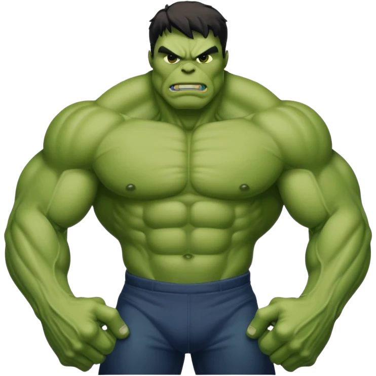 Alien buff as hulk emoji