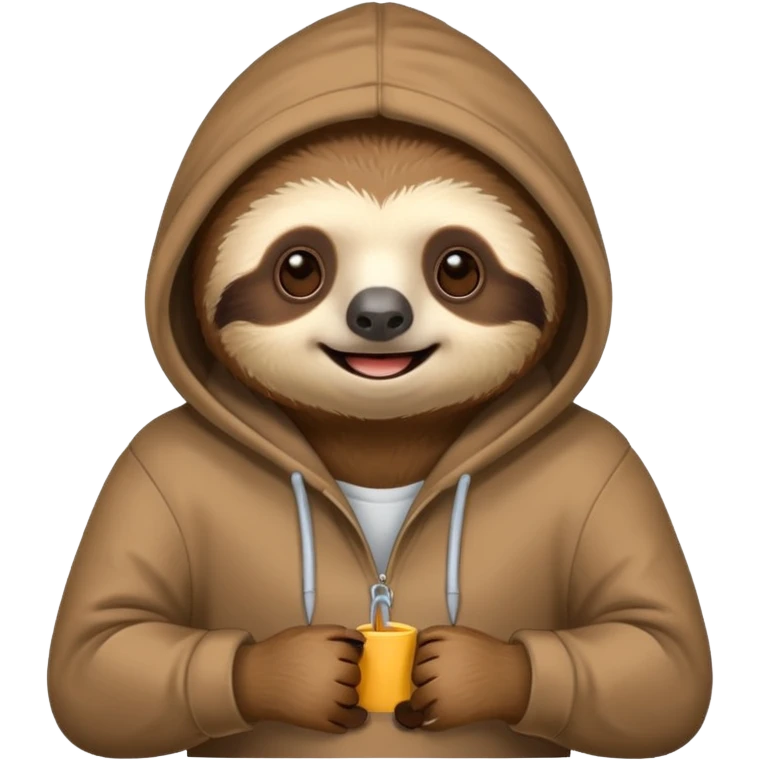 Sloth with hoodie emoji