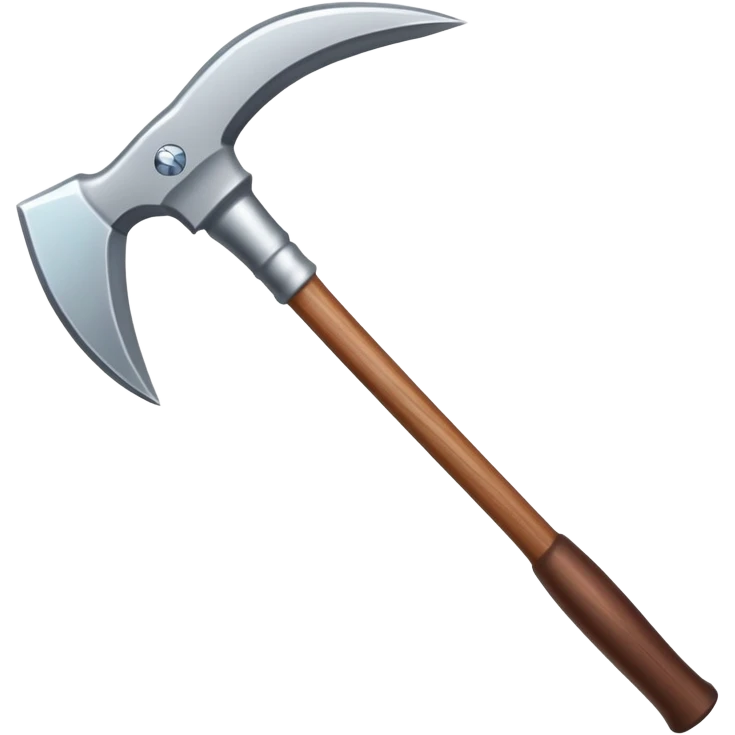 diamond pickaxe with brown handle emoji