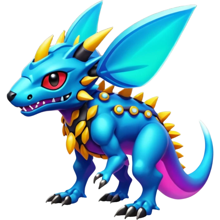  exotic colorful Protogen-Fakémon-Pokémon-Spectrobes-Digimon-Vernid-creature emoji