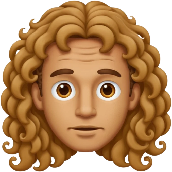 Make the curls on his forehead longer, above the eyes  emoji
