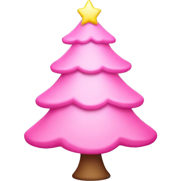 Pink Christmas tree emoji