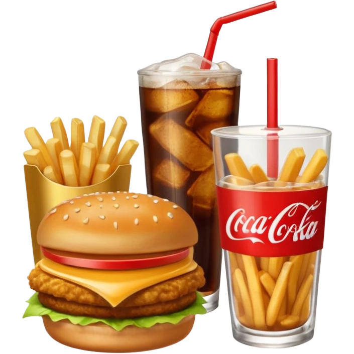 French fríes mc chicken and a coke emoji