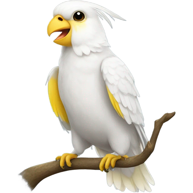 white  cockatiel sing emoji
