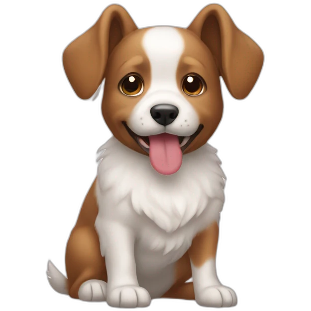chien sur un lapin emoji