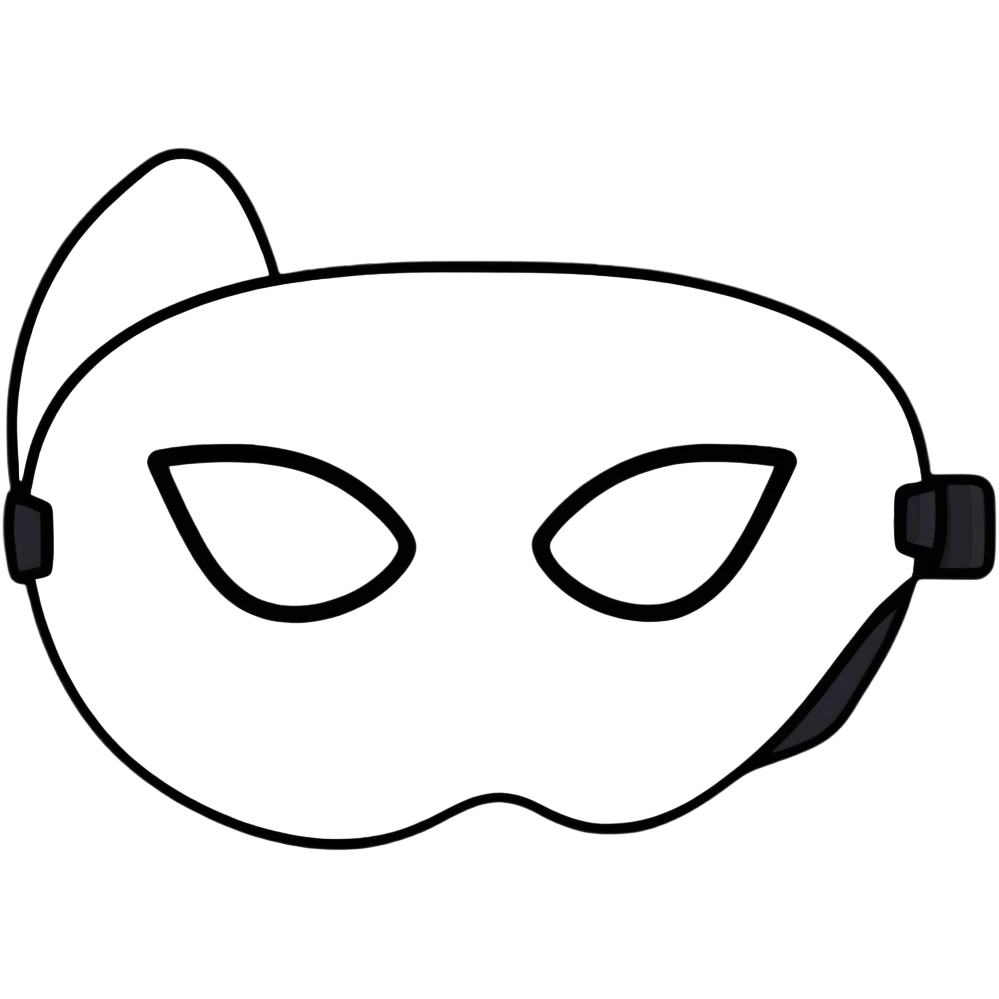 black superhero eye mask emoji