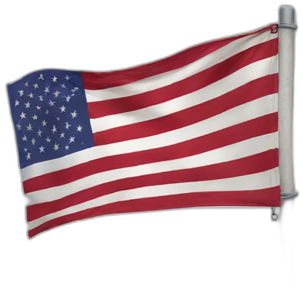 America flag on pole emoji