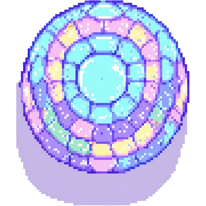 pixel art soap bubble, retro style, pixelated, colorful emoji