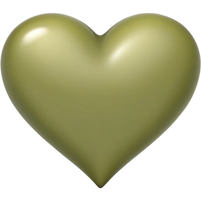 Pale olive heart  emoji