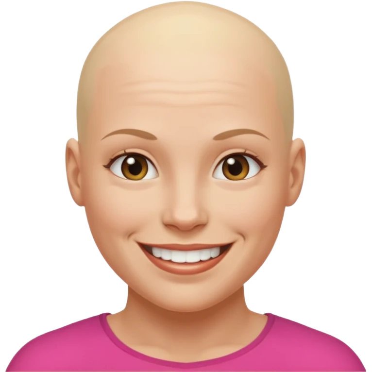 Bald muscle head with a blond beauty emoji