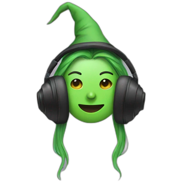 witch headphones emoji