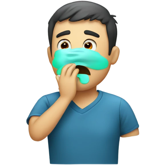 man having bad breath emoji
