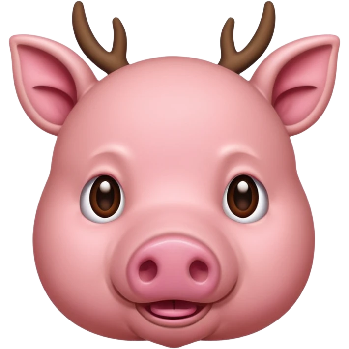 Deer and a pig emoji