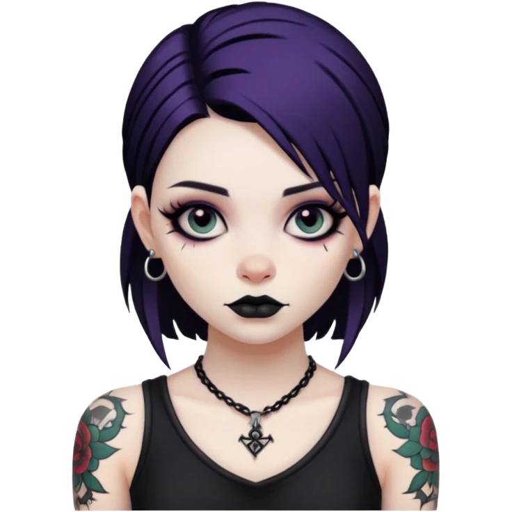 Goth girl with tats  emoji