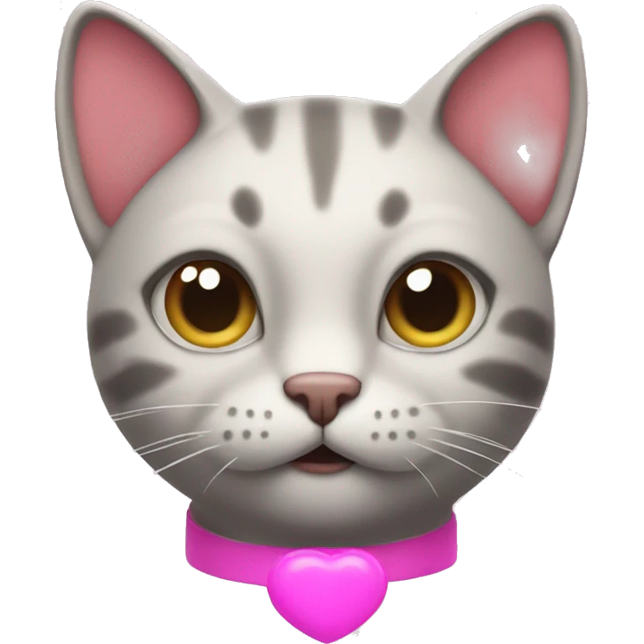 cat with pink pow  emoji