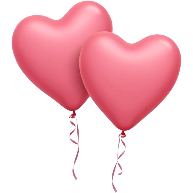 powder colored heart shaped balloons emoji
