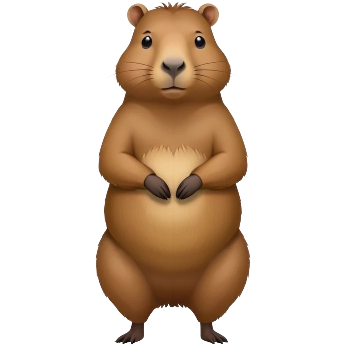 capybara full body standing with hands on hips emoji