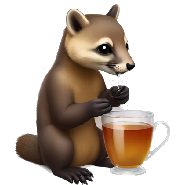 Tatarka marten drinks tea emoji