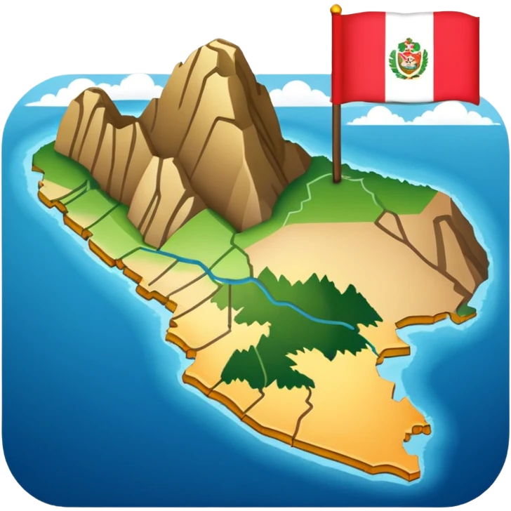 I want that you generate an correct Peru map emoji emoji