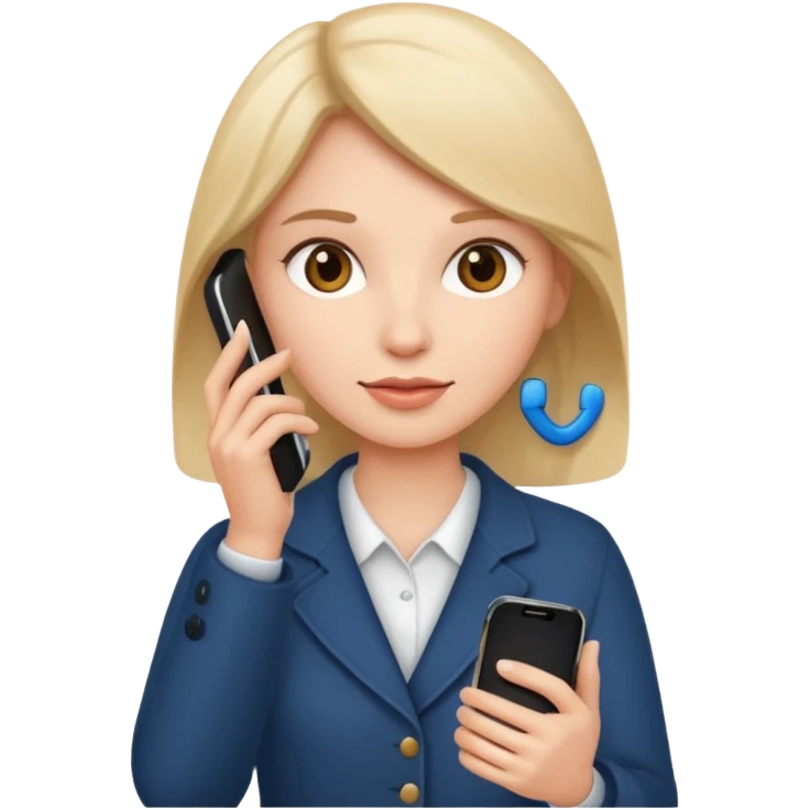 same woman but changing documents to phone emoji