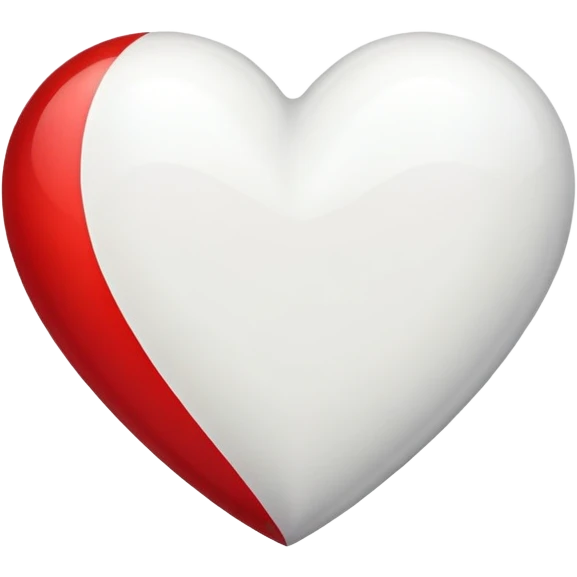 Cuore bianco e rosso emoji