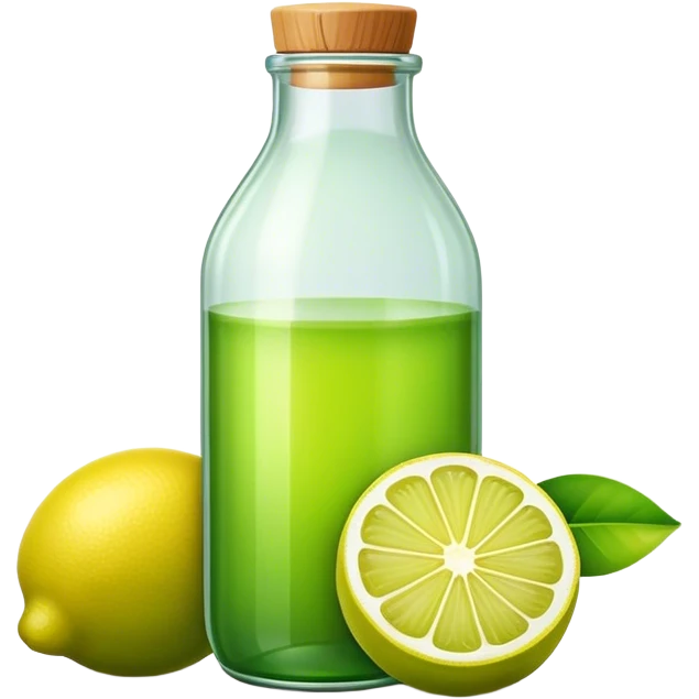 Green lemon juice bottled emoji