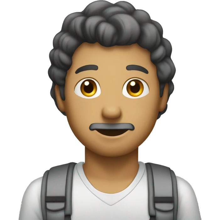 A simple man to ware a cloths and go to environment emoji