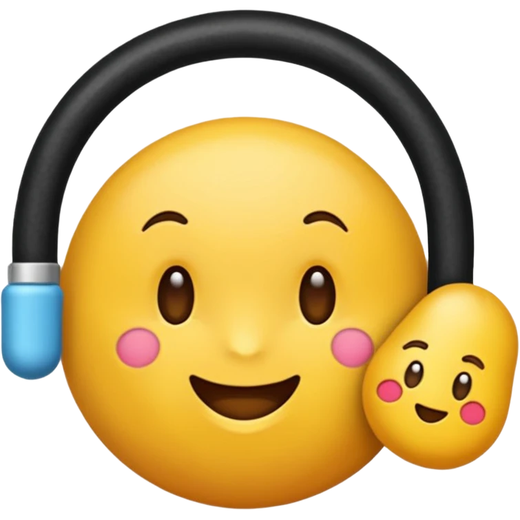 maak en emoji die moe is door het sporten het heeft een tennis band op zijn hoofd en hij is super moe  emoji