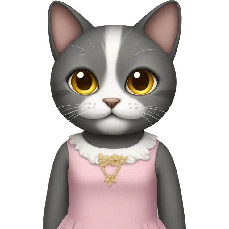 Cat wearing a dress  emoji