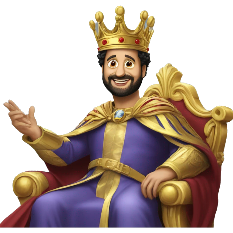 cyril hanouna as king of the world emoji
