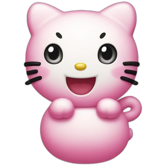 hello kitty happy emoji