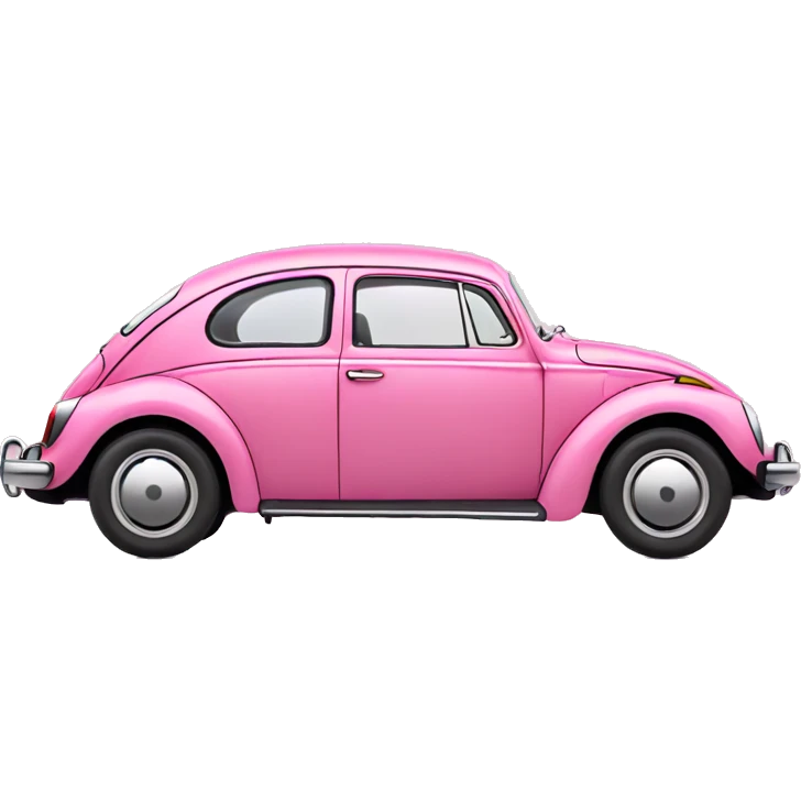 Pink Volkswagen Beetle  emoji