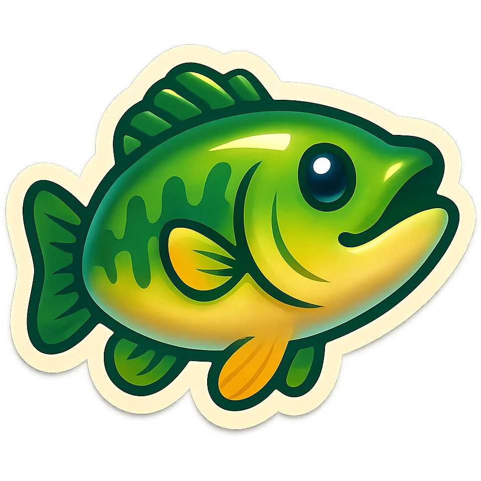 bass fish, emoji style, cute and bold, Twitter Emoji Stickers influence emoji