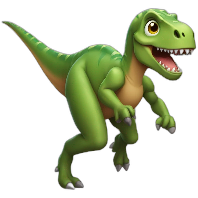 Dinosaur afraid running emoji