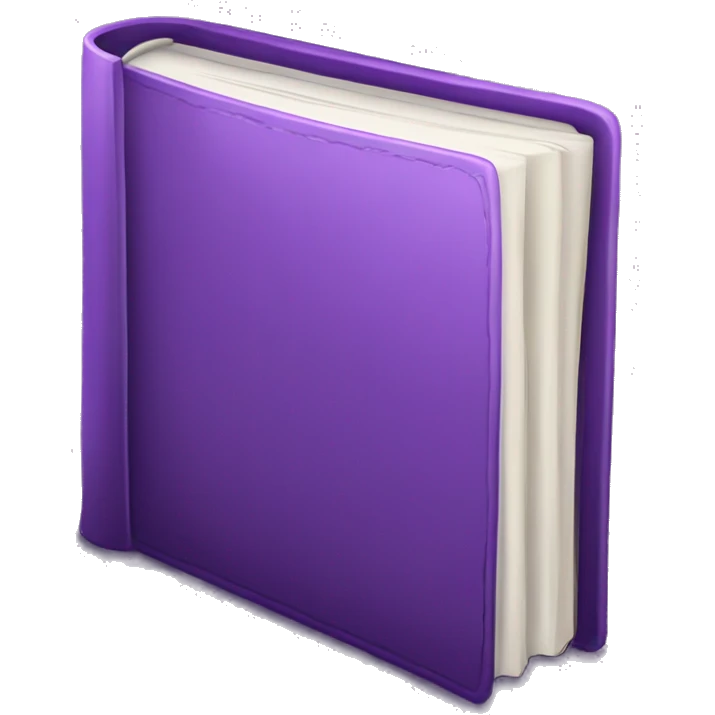 iOs closed book emoji in purple (make it wider) emoji