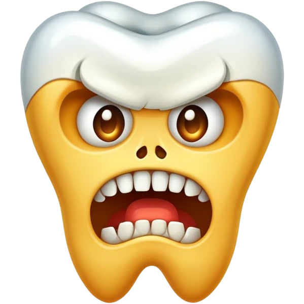 angry tooth emoji