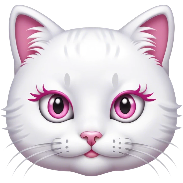  hello Kitty SANRIO cat, with eyelashes with a eyelashes spoolie  emoji